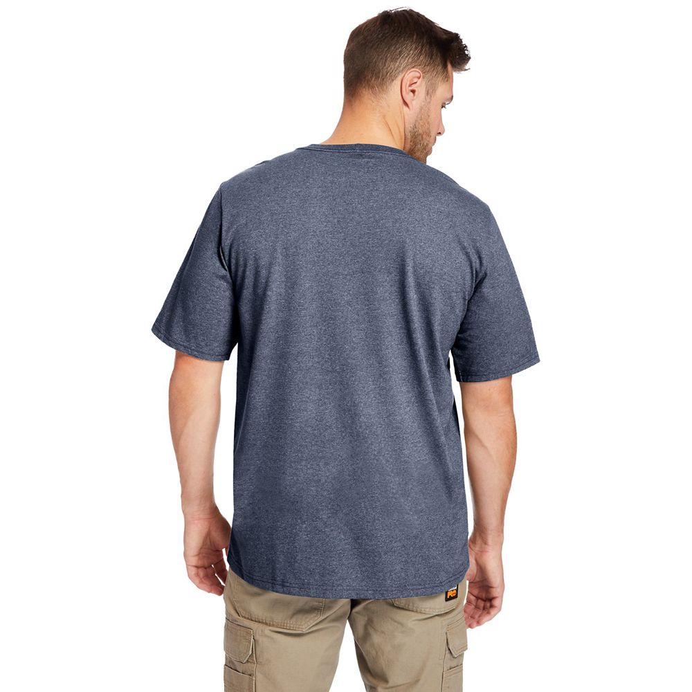 Tricouri Timberland Barbati Bleumarin - Pro® Big & Tall Base Plate Short-Sleeve - Romania - CLMYXK98